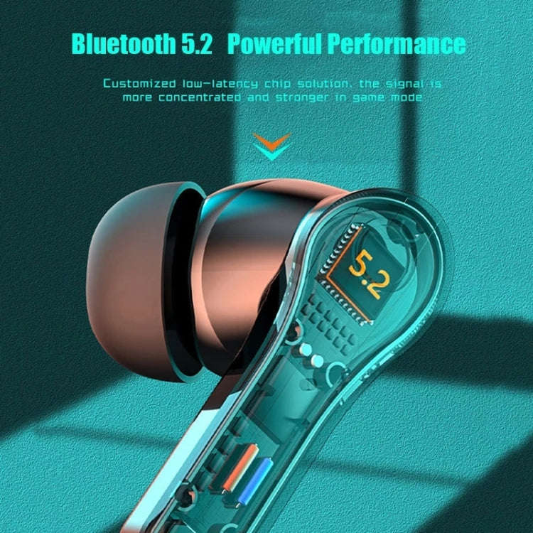 N35 TWS Colorful Light In-Ear Low Latency Wireless Bluetooth Game Earphones, Digital Display, Non...