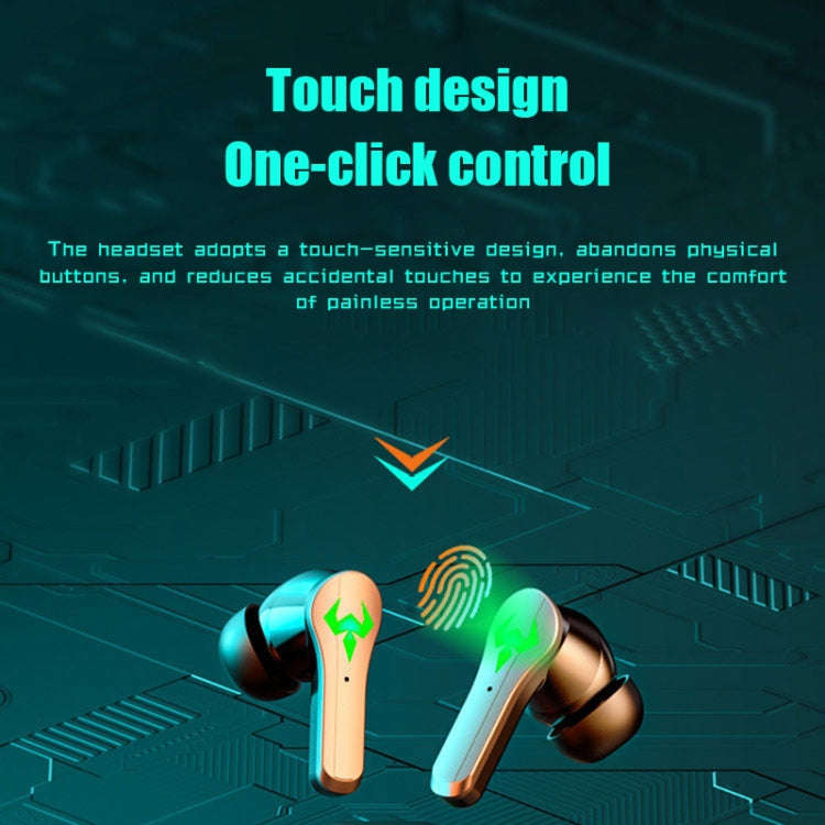 N35 TWS Colorful Light In-Ear Low Latency Wireless Bluetooth Game Earphones, Digital Display, Non...