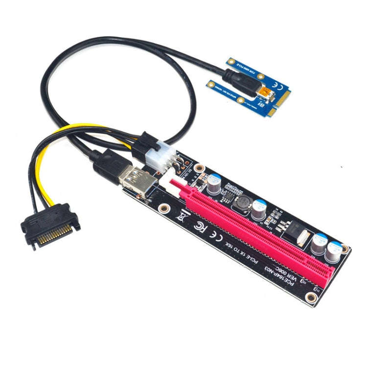 PCE164P-N03 VER006C Mini PCI-E 1X To 16X Riser For Laptop External Image Card, Blue Board 6pin, B...