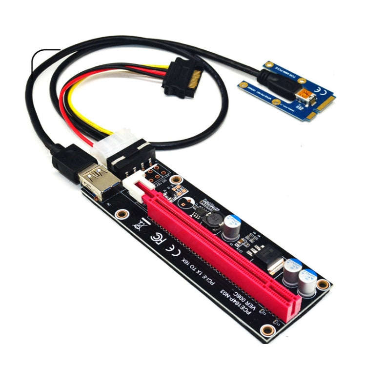 PCE164P-N03 VER006C Mini PCI-E 1X To 16X Riser For Laptop External Image Card, Blue Board 6pin, B...