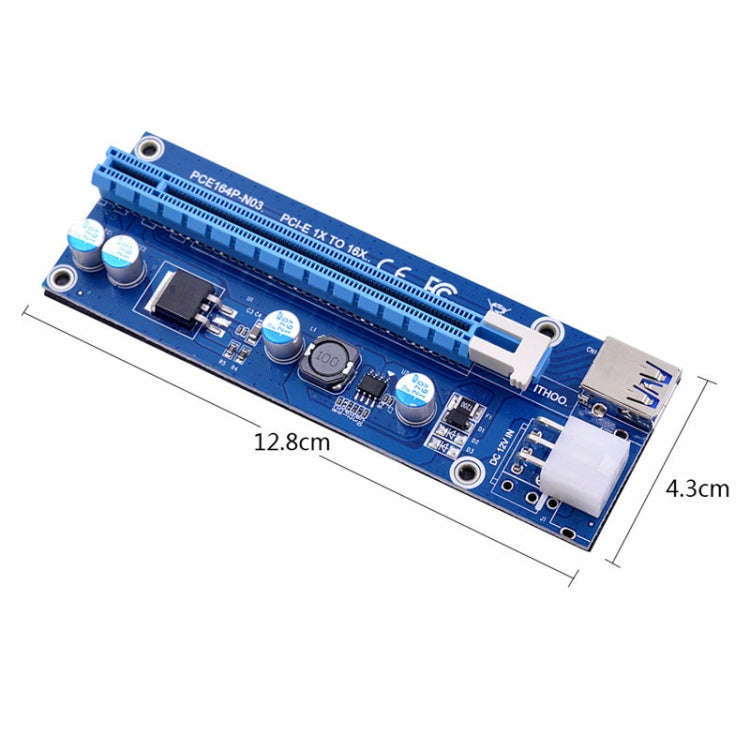 PCE164P-N03 VER006C Mini PCI-E 1X To 16X Riser For Laptop External Image Card, Blue Board 6pin, B...