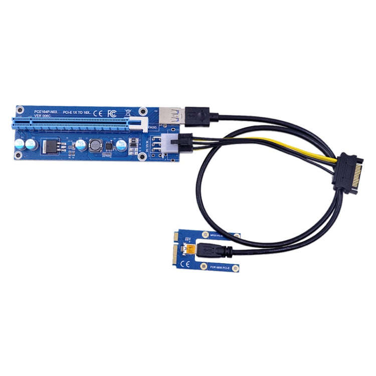 PCE164P-N03 VER006C Mini PCI-E 1X To 16X Riser For Laptop External Image Card, Blue Board 6pin, B...