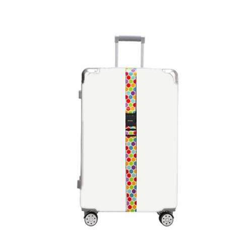 Luggage Fixed Anti-Mis-Opening Packing Strap, Honeycomb, Magic Color, Red Star, Travel Around, Sm...