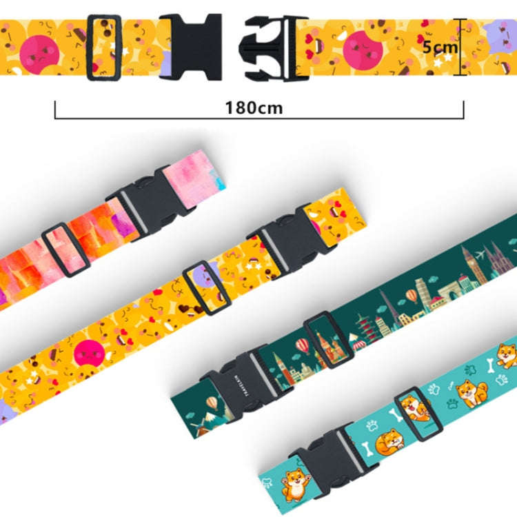 Luggage Fixed Anti-Mis-Opening Packing Strap, Honeycomb, Magic Color, Red Star, Travel Around, Sm...