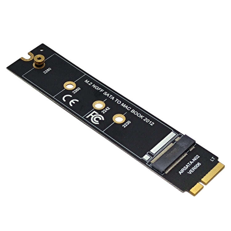 M.2 NGFF SATA To MAC SSD Adapter Riser Card For MacBook Air 2012 A1465 A1466, Long Type, With Scr...