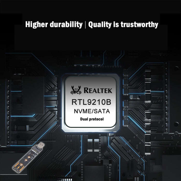USB3.1 10Gbps GEN2 To NVME SATA Dual Protocol M.2 SSD Riser Card, USB3.1 To NVME SATA