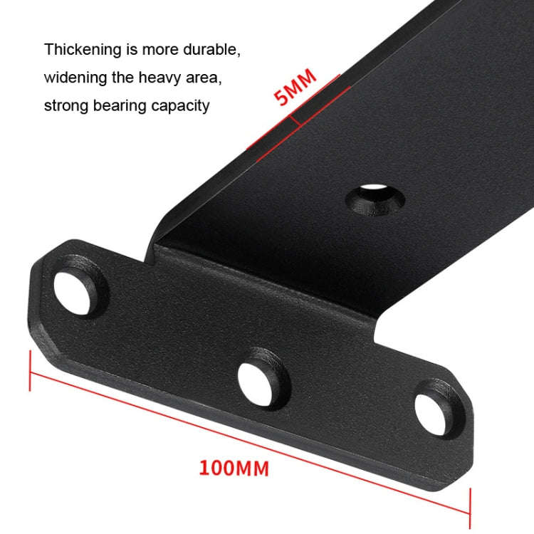 5mm Thick Triangular Bracket Bookshelf Partition Plate, 150mm Black, 200mm Black, 250mm Black, 30...