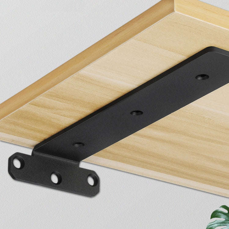 5mm Thick Triangular Bracket Bookshelf Partition Plate, 150mm Black, 200mm Black, 250mm Black, 30...