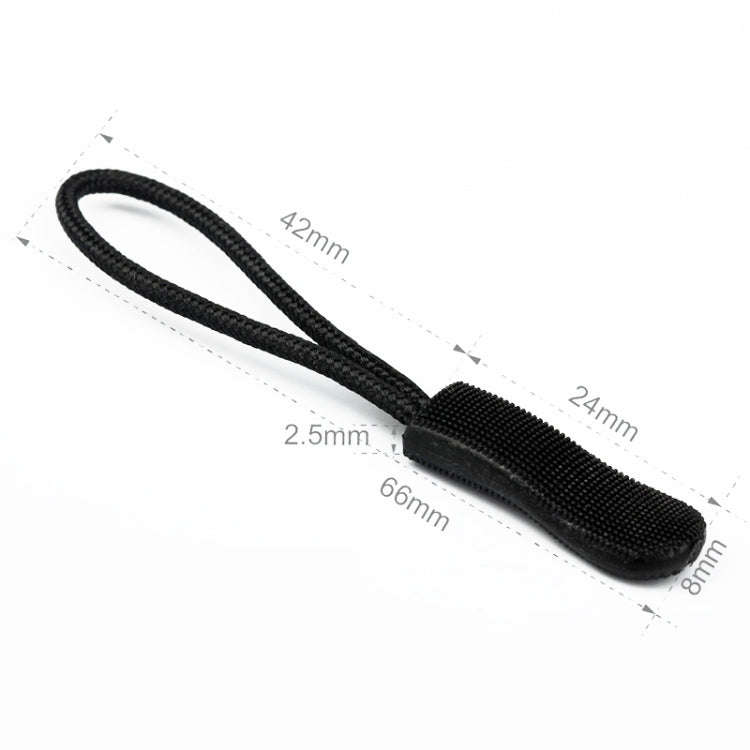10pcs /Pack TPU Plastic Slider Zipper Cord Caterpillar Puller