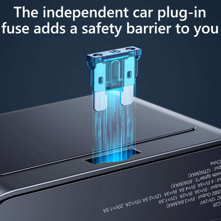 Car Cigarette Lighter USB3.0/PD Interface 127W Car Charger