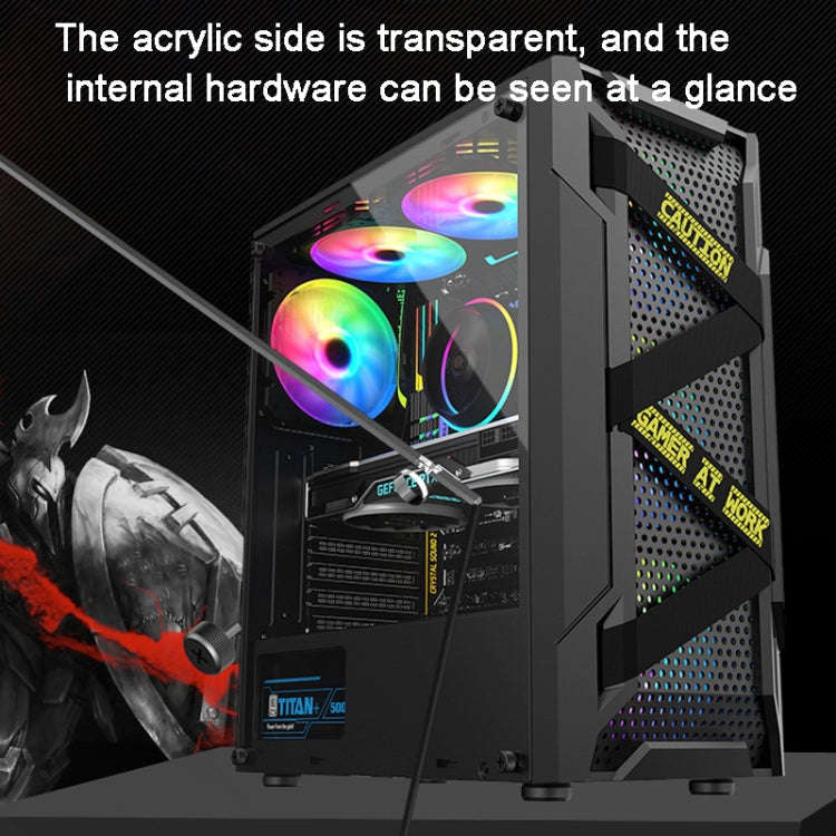 EVESKY Acrylic Side Transparent ATX Computer Case With 6 Fans Position And USB 3.0 Interface, Bla...