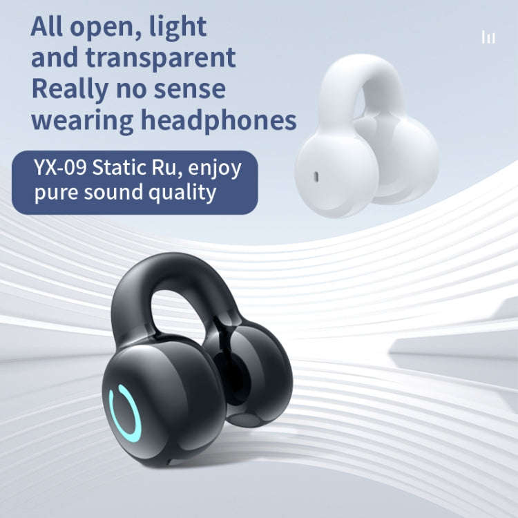 Single Ear Stereo Ear Clamp Type Bone Conduction Bluetooth Earphone, YX09 (Skin Color), YX09 (Bla...