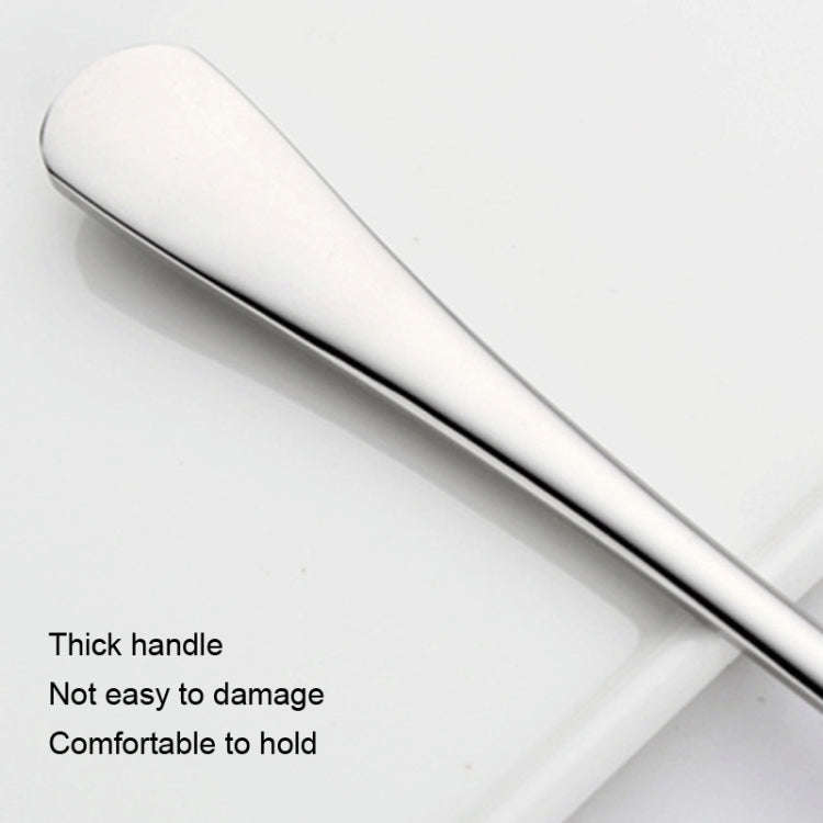 304 Stainless Steel Long Handle Thickened Round Spoon Coffee Ice Drink Mixing Spoon, Stainless St...