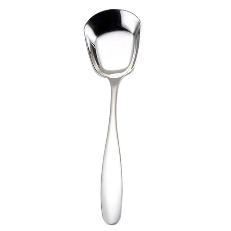 Small 304 Stainless Steel Spoon Glossy Thickened Flat Head Flat Bottom Serving Spoon, Stainless S...