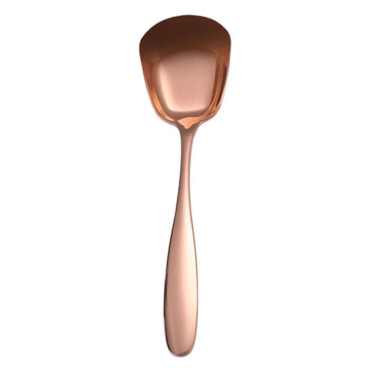 Small 304 Stainless Steel Spoon Glossy Thickened Flat Head Flat Bottom Serving Spoon, Stainless S...