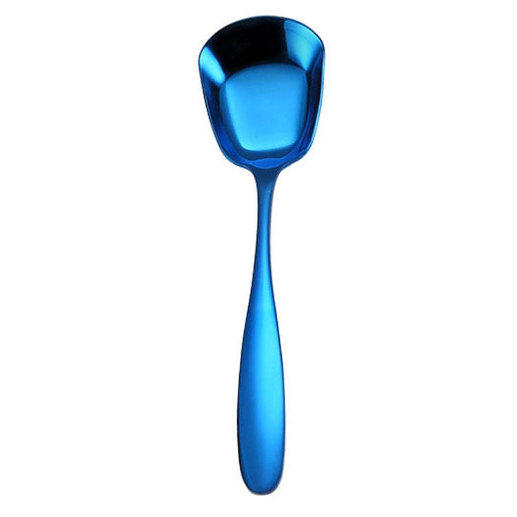 Small 304 Stainless Steel Spoon Glossy Thickened Flat Head Flat Bottom Serving Spoon, Stainless S...