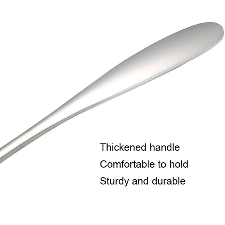 Small 304 Stainless Steel Spoon Glossy Thickened Flat Head Flat Bottom Serving Spoon, Stainless S...