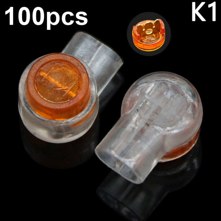 100pcs /Pack Network Cable Telephone Line Connector Moisture-Proof Waterproof Wiring Terminals, K...