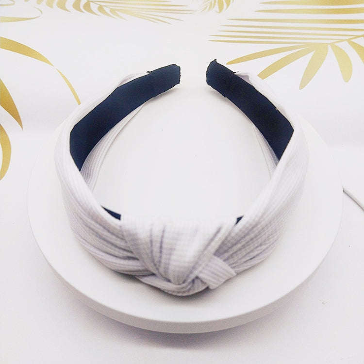 5cm Wide-brimmed Pressed Hair Solid Color Headband