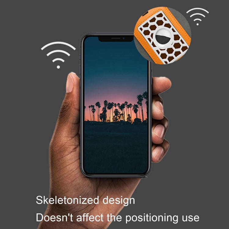 For AirTag 2nd Gen / AirTag 1st Gen Location Tracker Card Shape Honeycomb Protective Cover, Honey...