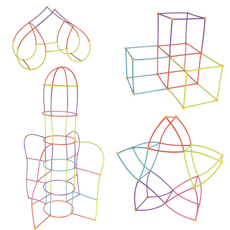 DIY Plastic 4D Straw Building Blocks Joint Funny Development Toys, 50pcs Pipe+50 Connectors, 100p...