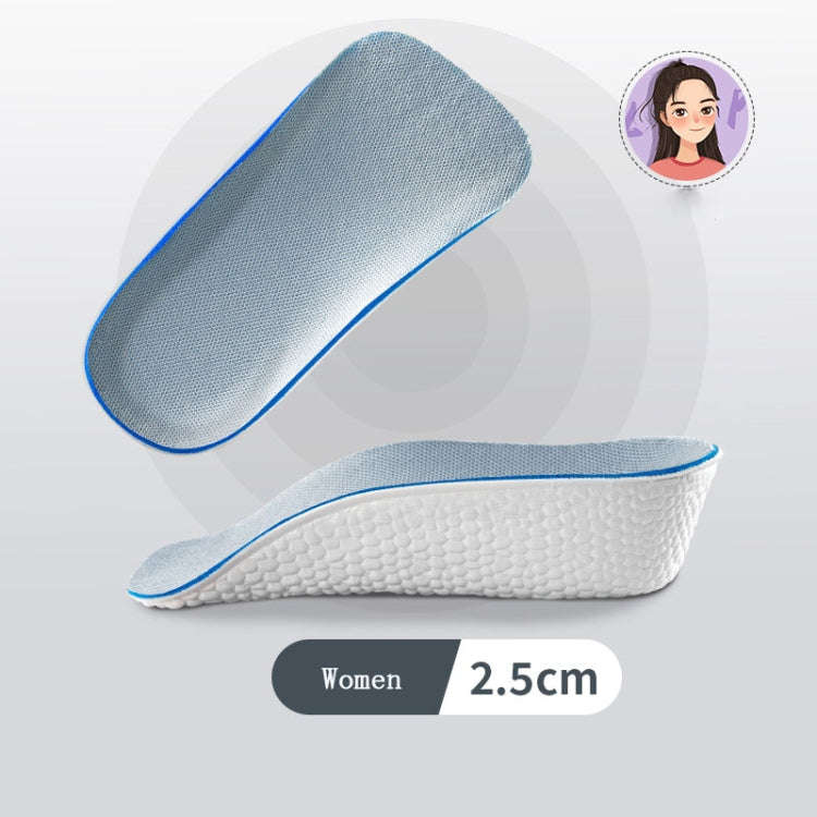 Insoles Light Weight Soft Elastic Arch Support Shoes Pads, 2.5CM Increase Height Men, 3.5CM Incre...