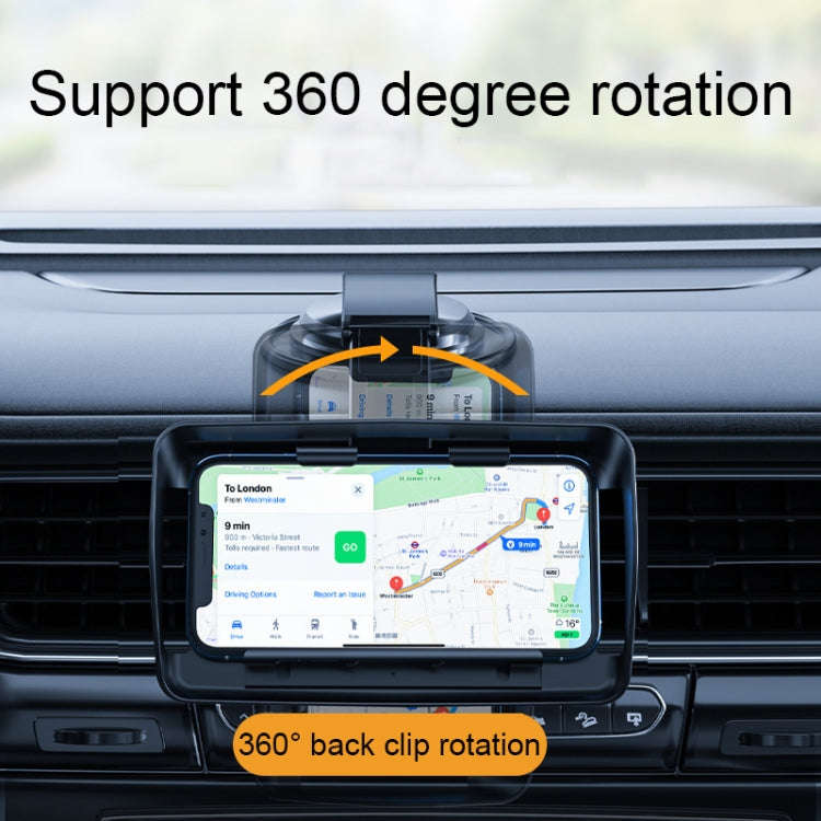 Car Suction Cup Dashboard Mobile Phone Holder with Sun Visor Folding Rotating Car Mount, Joint Mo...