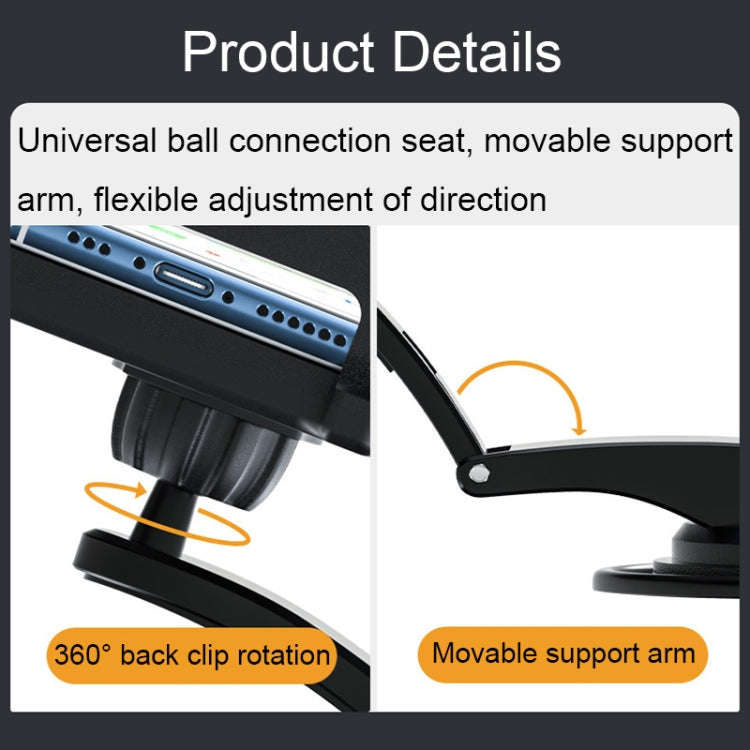 Car Suction Cup Dashboard Mobile Phone Holder with Sun Visor Folding Rotating Car Mount, Joint Mo...