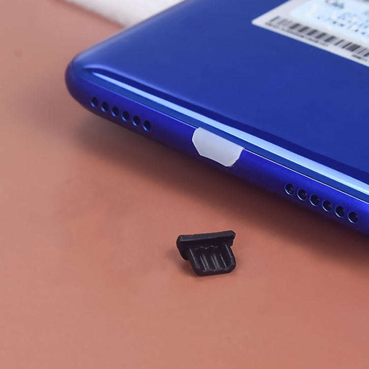 Micro USB Universal Cell Phone Dust Plug Power Silicone Charging Port Plug, Micro USB (Black), Mi...