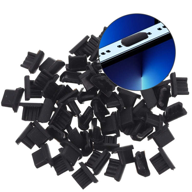 Micro USB Universal Cell Phone Dust Plug Power Silicone Charging Port Plug, Micro USB (Black), Mi...