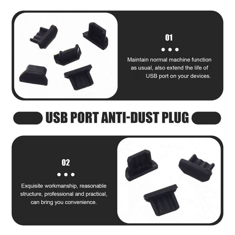 Micro USB Universal Cell Phone Dust Plug Power Silicone Charging Port Plug, Micro USB (Black), Mi...