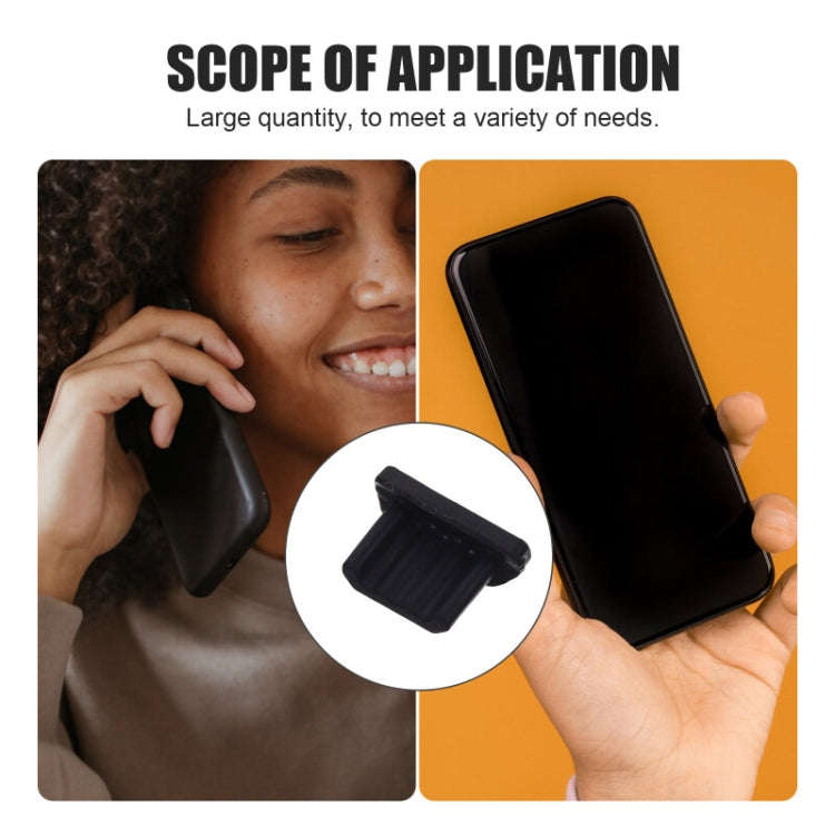 Micro USB Universal Cell Phone Dust Plug Power Silicone Charging Port Plug, Micro USB (Black), Mi...