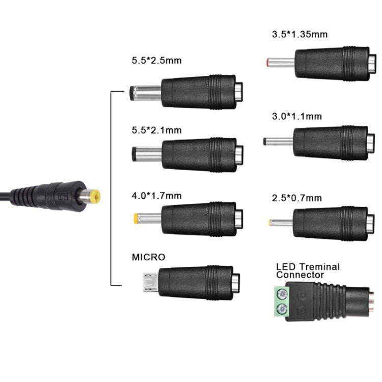 30W USB Interface Adjustable Power Adapter With Power Monitoring LED Light, US Plug, EU Plug, UK ...