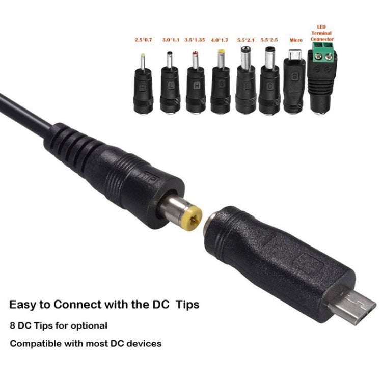 30W USB Interface Adjustable Power Adapter With Power Monitoring LED Light, US Plug, EU Plug, UK ...