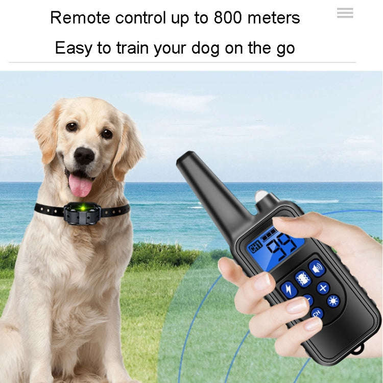 800m Remote Control Stop Barker Dog Trainer Smart Anti-Disturbance Vibration Collar, With 1 Colla...