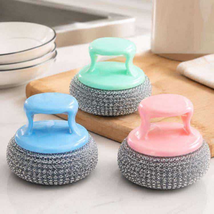 Removable Cleaning Wire Ball Kitchen Pot And Dish Brush