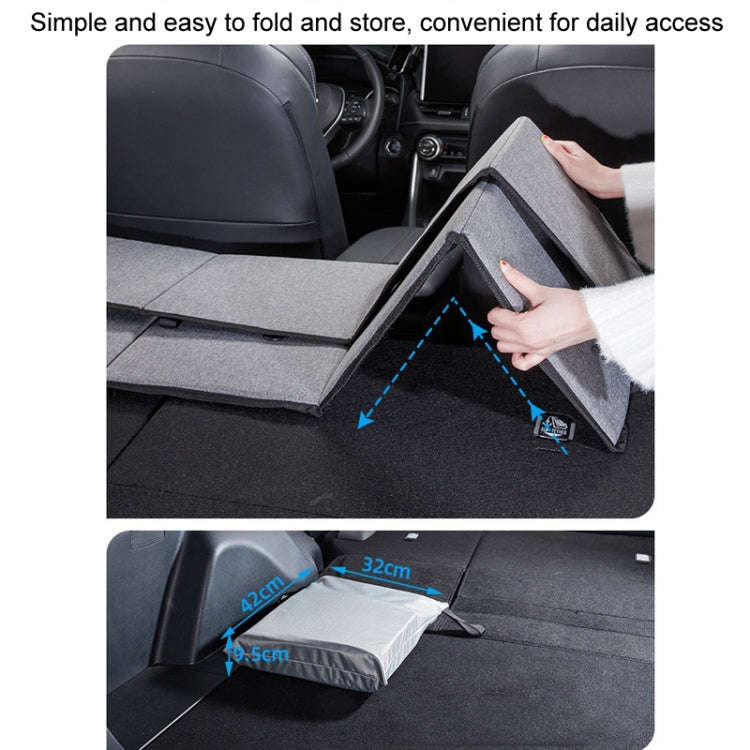Car Camping Bed Folding Board SUV Rear Row Extension Board For Tesla, Gray, Gray Embossed, Black ...