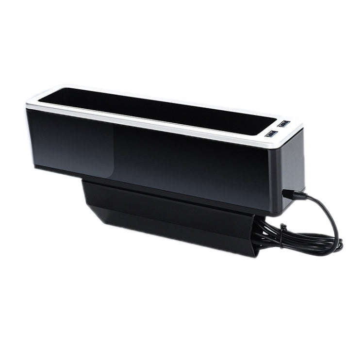 Car Seat Gap Storage Box with 2 USB Charging Port, Principal Driver Silver, Co-pilot Silver, Prin...