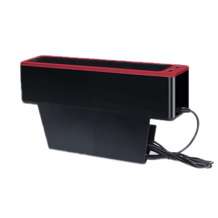 Car Seat Gap Storage Box with 2 USB Charging Port, Principal Driver Silver, Co-pilot Silver, Prin...