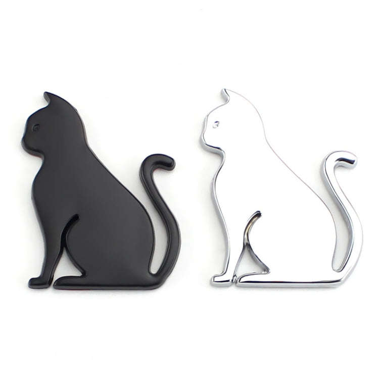 3D Cute Car Decoration Body Scratch Blocking Sticker, Black Cat, Silver Cat, Black Puppy, Silver ...