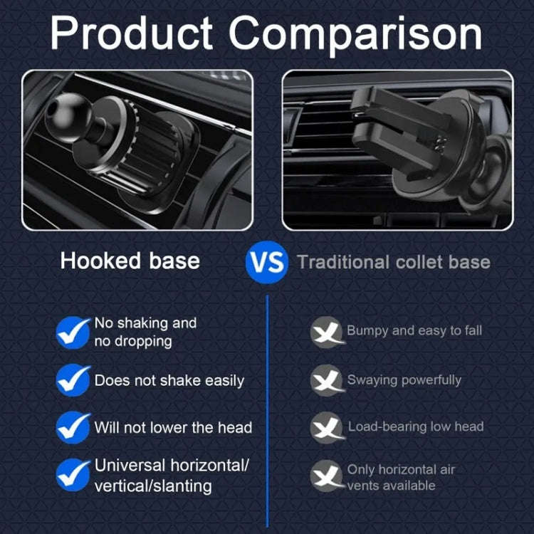 Car Air Outlet Rotating Spiral Hook Tail Clip Mobile Phone Holder
