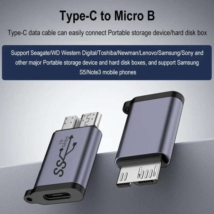 Micro B Male Adapter USB Link HDD Enclosure Interface Converter, USB Female Transfer, Type-C Fema...
