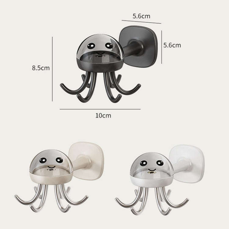 Multifunctional Six-claw 360-degree Rotating Hook Rack Kitchen Storage Seamless Punch-free Hooks