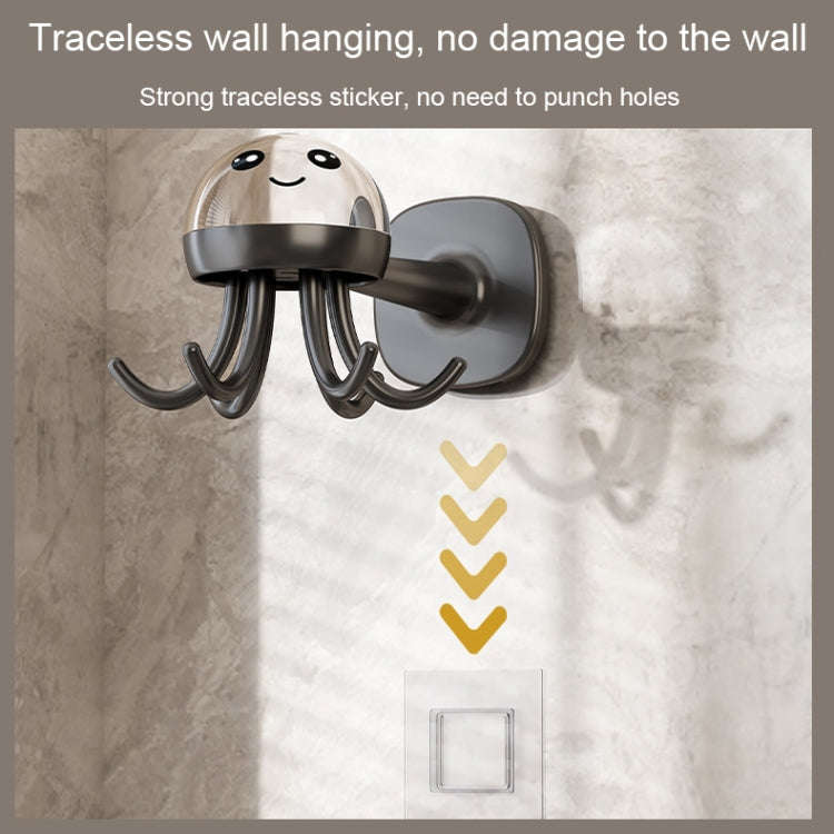 Multifunctional Six-claw 360-degree Rotating Hook Rack Kitchen Storage Seamless Punch-free Hooks