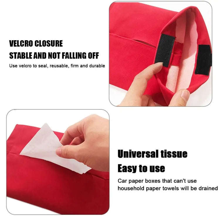 For Tesla Model 3 / Y Car Seat Central Control Screen Tissue Box Tissue Storage Bags, Black, Brow...