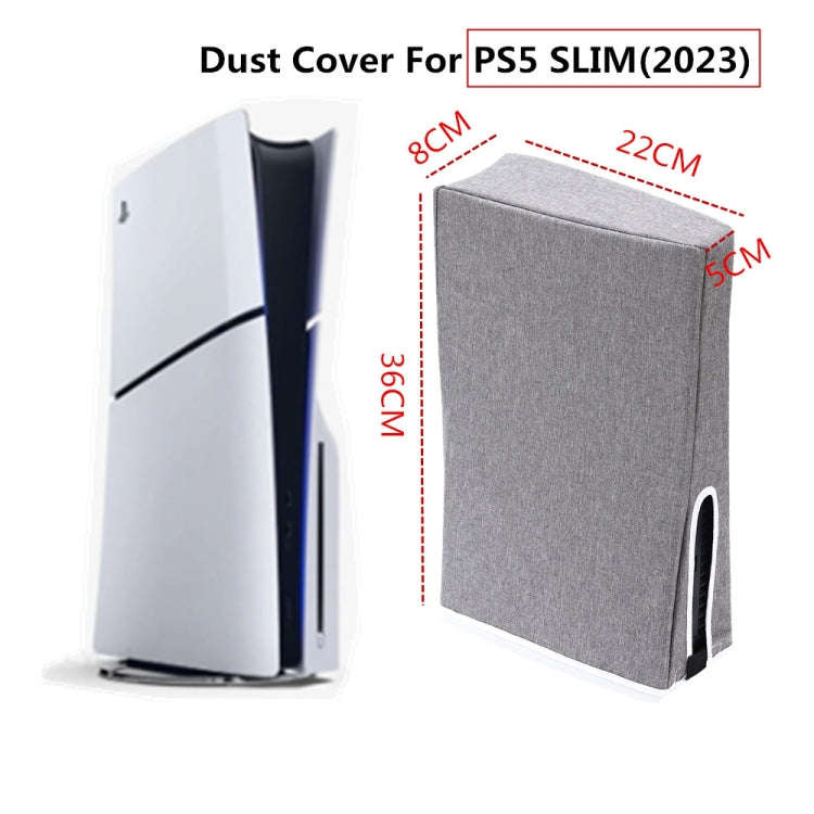 For PS5 Slim Disc & Digital Host Dust Cover Protective  Case, Vertical Gray, Vertical Black, Hori...