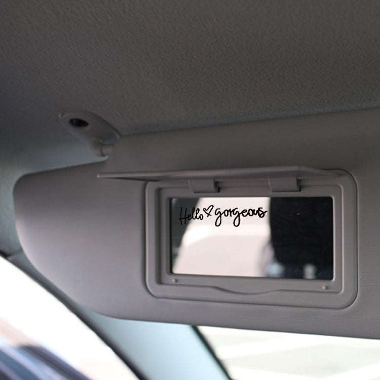 Hello gorgeous Car Stickers Inverted Rear Mirror Glass Sticker, Hello gorgeous