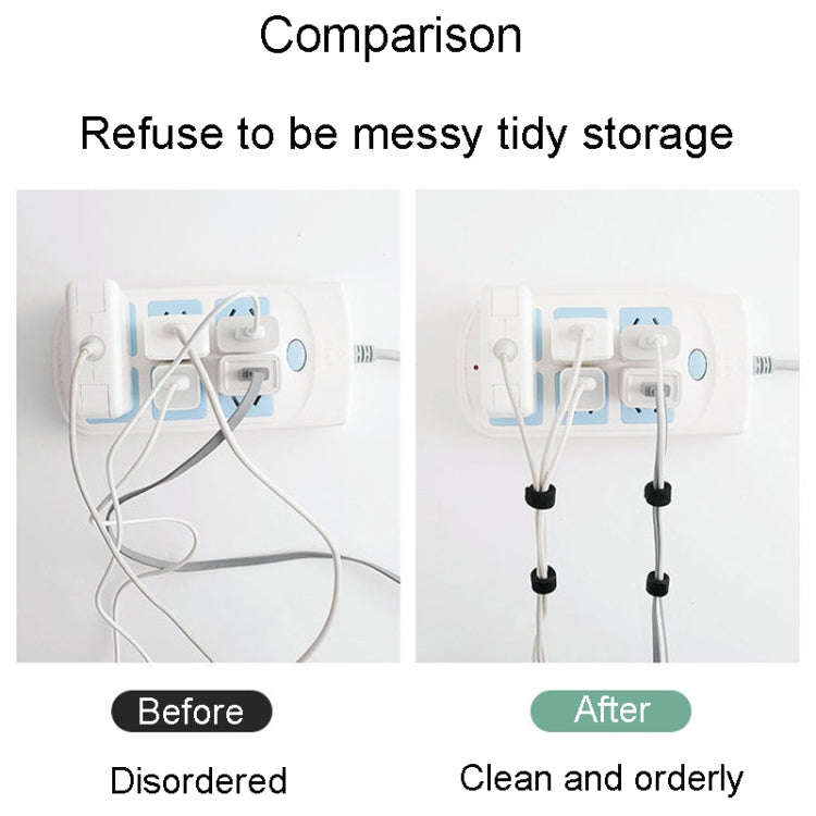 Cuttable Data Cable Bundle Ties Power Cord Storage Organizer Adhesive Strap, 1.2cm x 1m, 1.2cm x ...