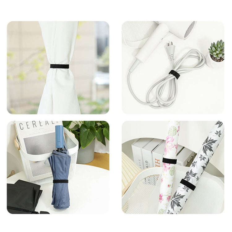 Cuttable Data Cable Bundle Ties Power Cord Storage Organizer Adhesive Strap, 1.2cm x 1m, 1.2cm x ...