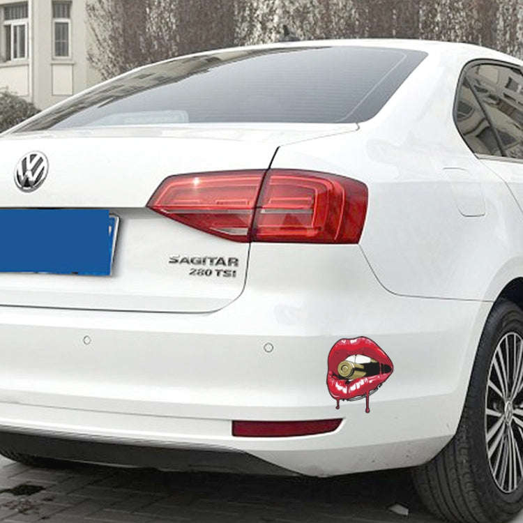 Lip Car Stickers Body Bumper Scratch Stickers, 13x11cm, 20x19cm